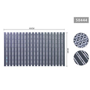 Trade Shop - Tappeto Doccia Antiscivolo 69x38cm Tappetino Vasca Bagno Rettangolare Grigio 58444 -