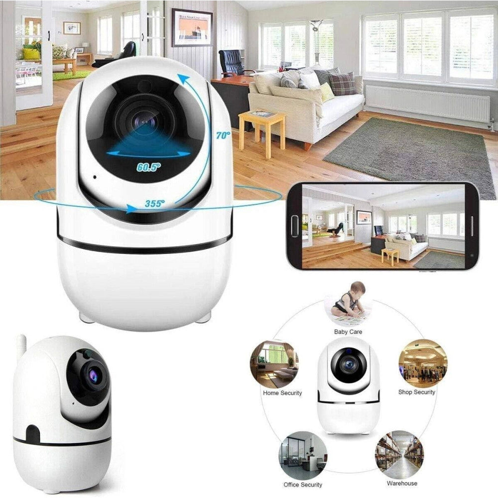 Trade Shop - Telecamera Wi-fi Videocamera Di Sorveglianza Rotazione 360° Ip Cam Baby Monitor -