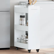 Mobile con Ruote Bianco 60x22x79 cm in Legno Multistrato 840415