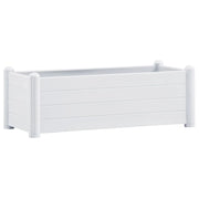 Fioriera rialzata per piante e fiori giardino PP 100 x 43 x 35 cm bianco 02_0001224