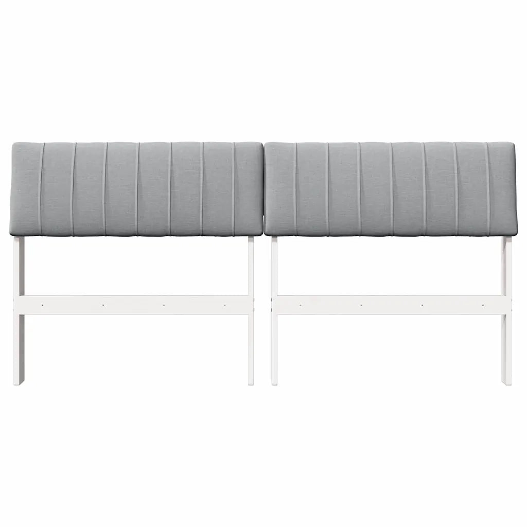 Testiera imbottita Grigio chiaro 160 cm Pino massello