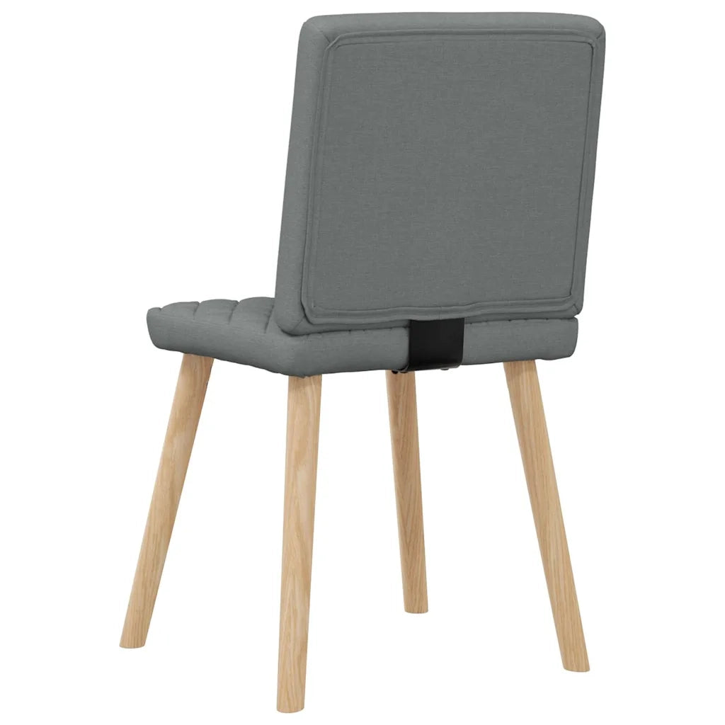 Sedie da Pranzo 4 pz Grigio Scuro in Tessuto 3315222