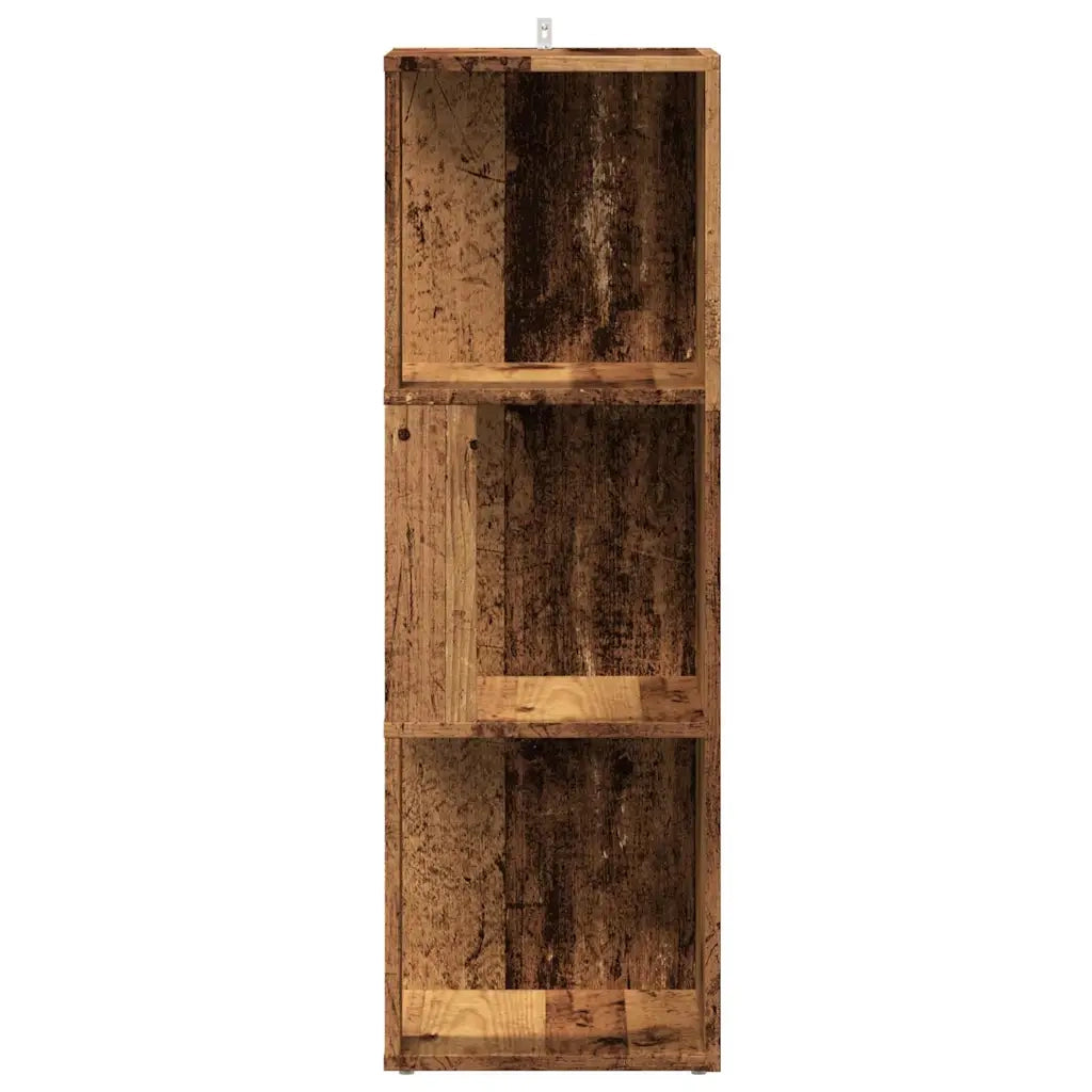 Mobile Angolare Legno Antico 33x33x100 cm Legno Multistrato