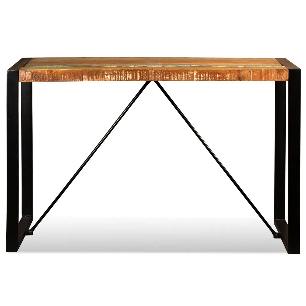 Tavolo da Pranzo in Legno Massello Anticato 120 cm 243998