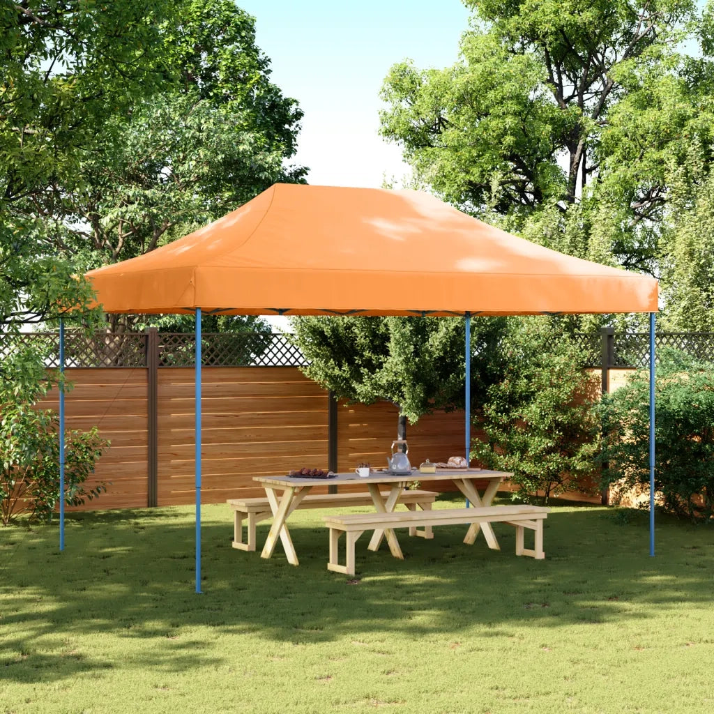 Tenda da Festa Pieghevole Pop-Up - Gazebo Arancione 292x292x315 cm