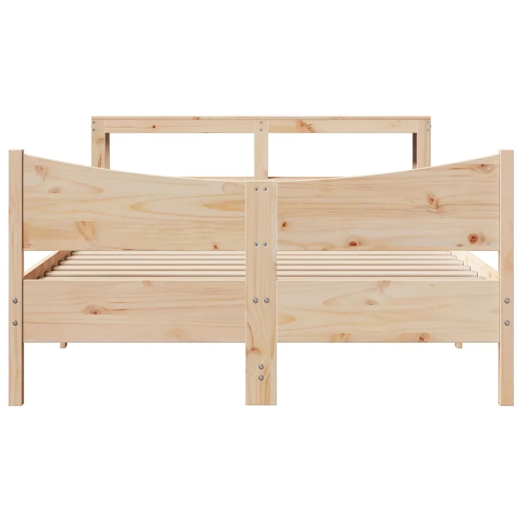Giroletto con Testiera 120x200 cm in Legno Massello di Pino