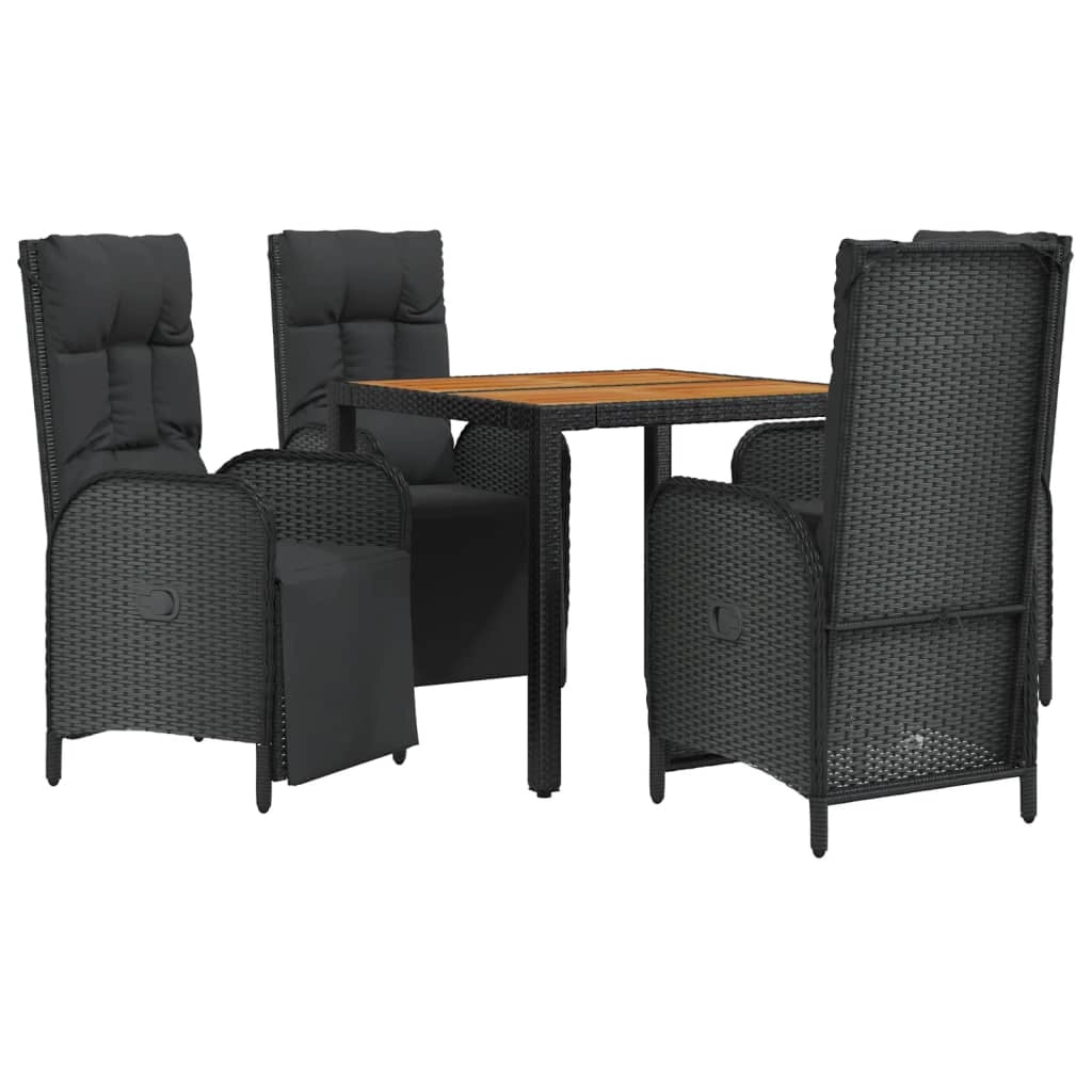 Set da pranzo da giardino in vimini di resina nera da 5 pezzi e cuscini 02_0014867
