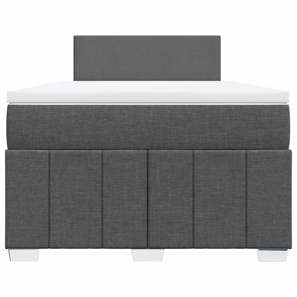 Giroletto a Molle con Materasso Grigio Scuro 120x190cm Tessuto 3287001