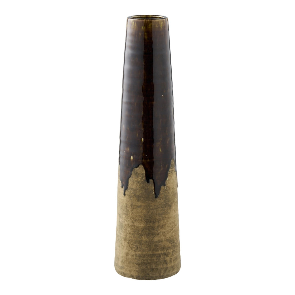 Vaso Decorativo Esbjerg, Marrone, Ceramica, 12,5x12,5x48 cm