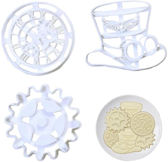 Stampo per Torte - Stampo per Biscotti - Facile da Modellare - Bianco - Taglieri per Fondant - Ideale per Feste - Compleanno Bambino