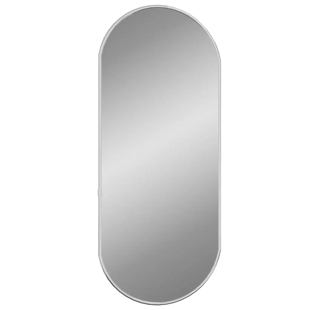 Specchio da Parete Argento 60x25 cm Ovale 348190