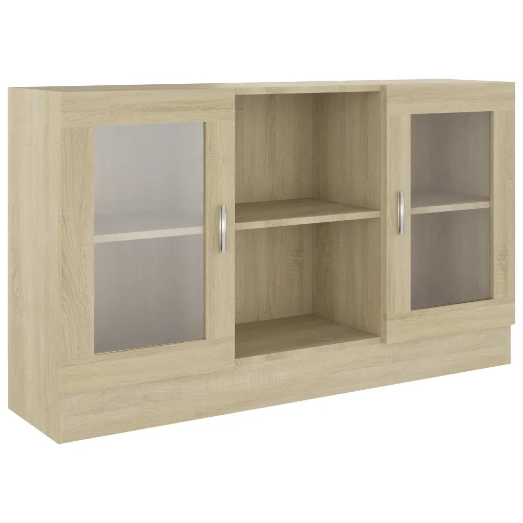 Armadietto Vetrina Rovere Sonoma 120x30,5x70 cm Multistrato CFW3214930