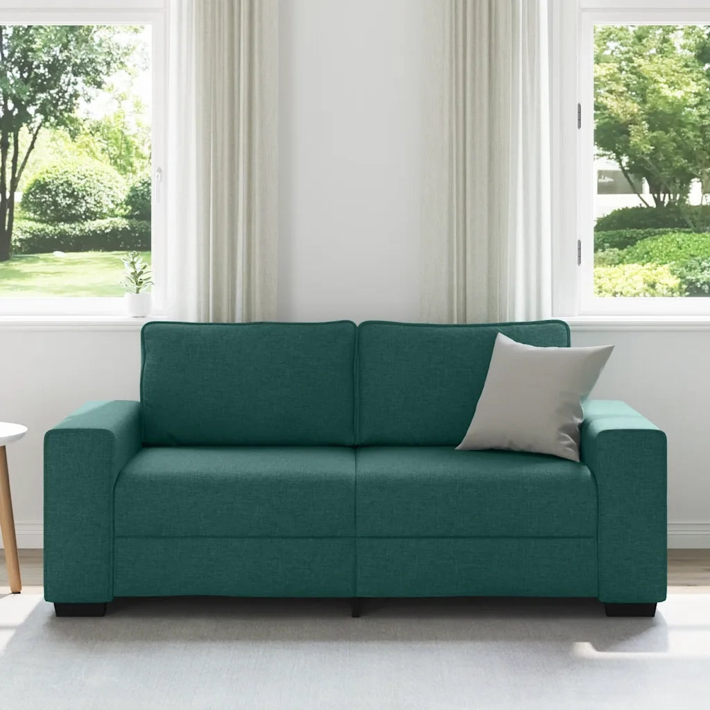 Divano a 2 Posti-Sofa 2 Posti Verde Scuro 140 cm in Tessuto 791455