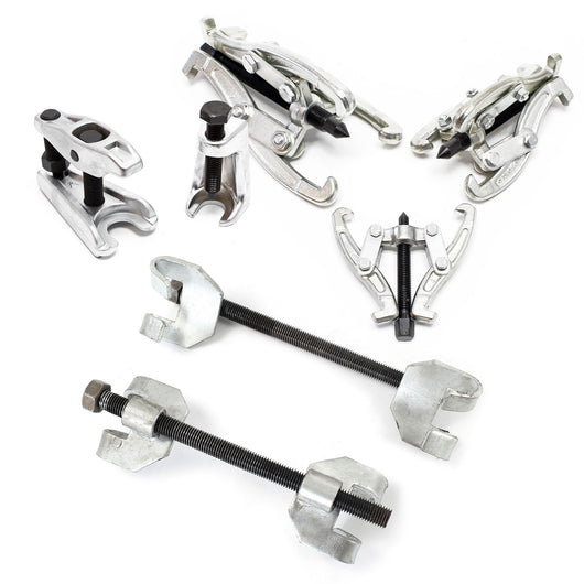 Set 7 pz Compressore molle sospensioni 370mm con estrattore ad artiglio e per giunti sferici