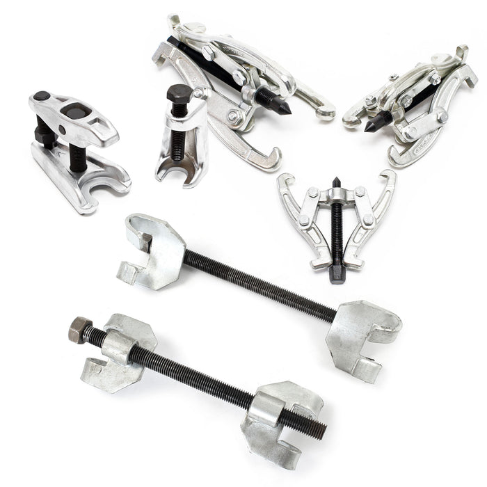Set 7 pz Compressore molle sospensioni 370mm con estrattore ad artiglio e per giunti sferici