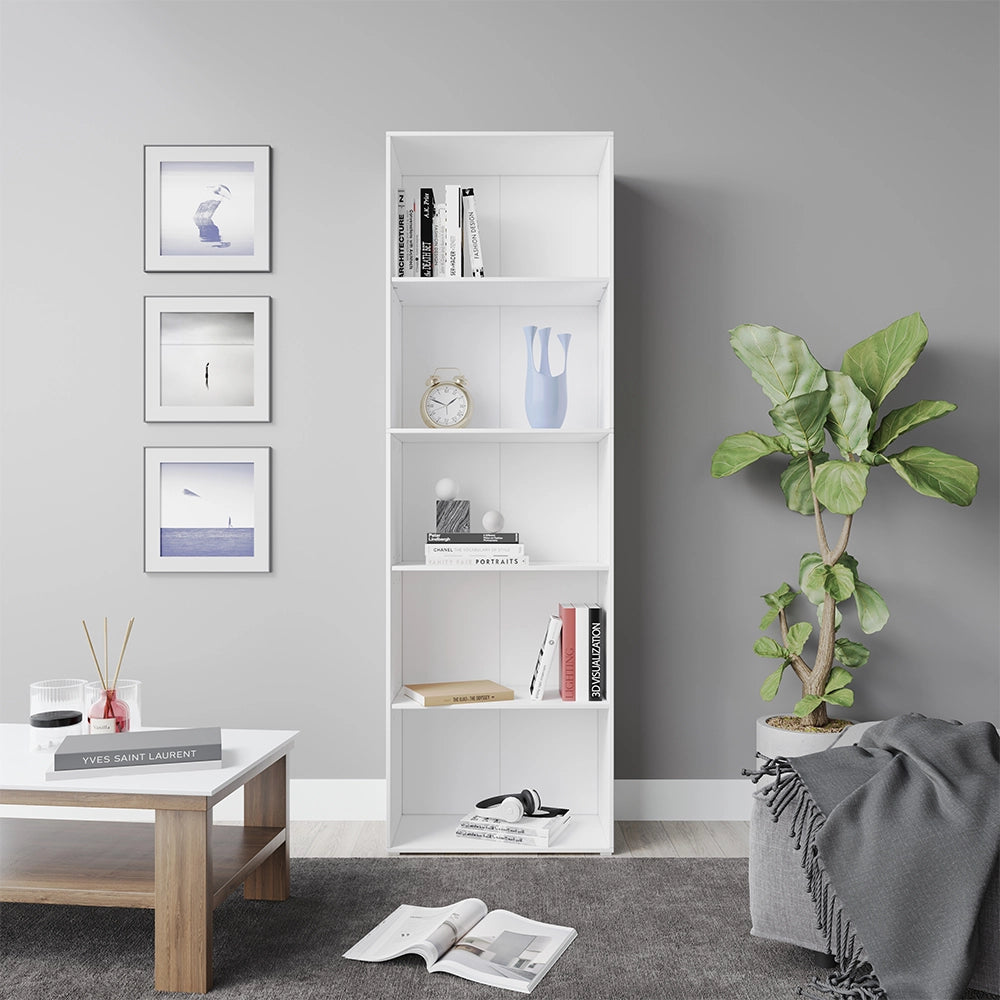 Vicco Libreria Bianco 60 x 190 cm con 5 scomparti