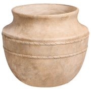 Vaso Piante Beige Pietra Fibra d'Argilla Poliresina 56 x 56 x 47 cm Interno Esterno