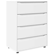 Set di 2 mobili contenitori minimalisti 80 x 48 x 105 cm con pratici cassetti in legno ingegnerizzato bianco 02_0056176
