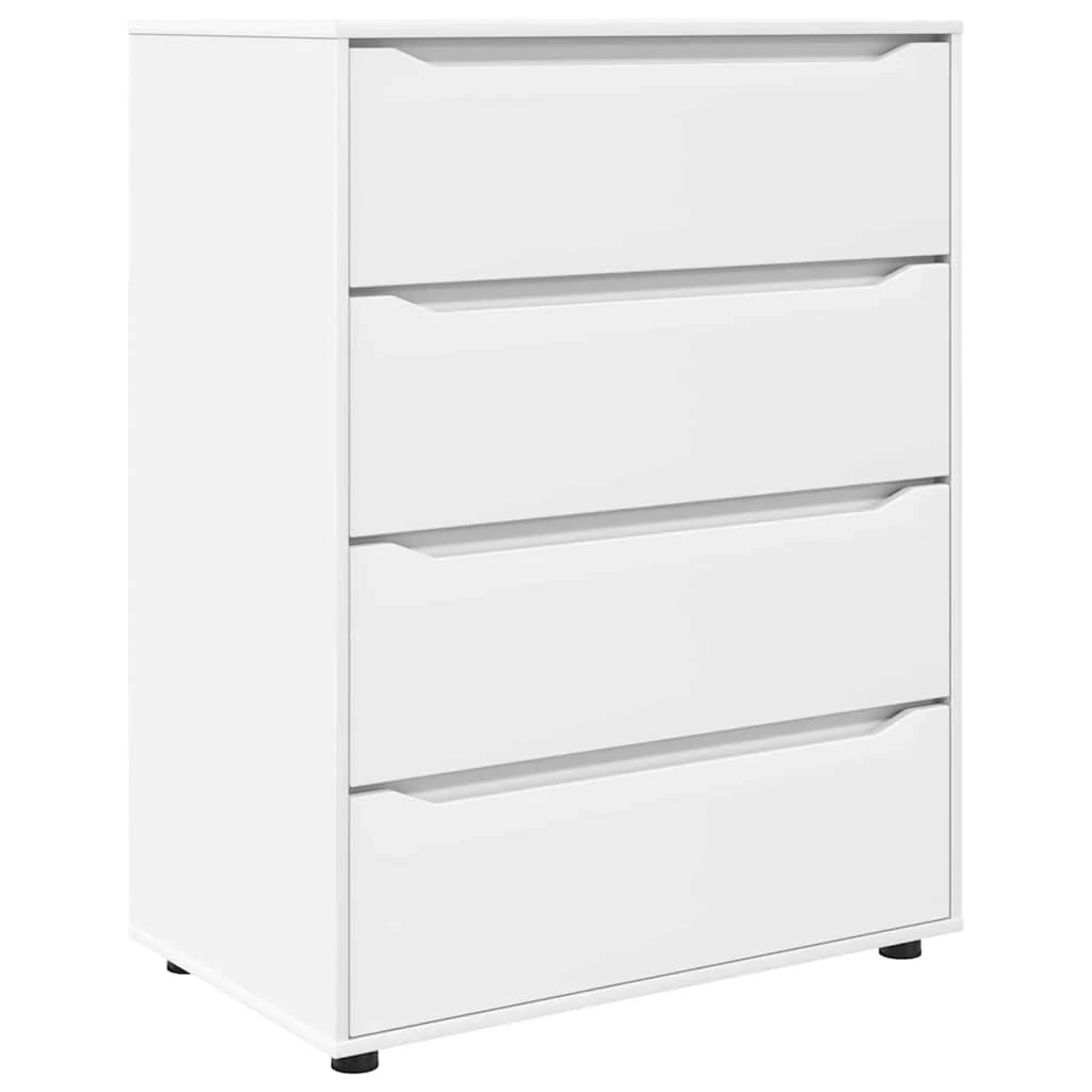Set di 2 mobili contenitori minimalisti 80 x 48 x 105 cm con pratici cassetti in legno ingegnerizzato bianco 02_0056176