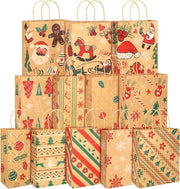 Zak da Regalo per Natale 12 pezzi - Borse di Natale di medie dimensioni con maniglia - Borse per regali di Natale per trattative - Ideale per regali di Natale per il festeggiamento
