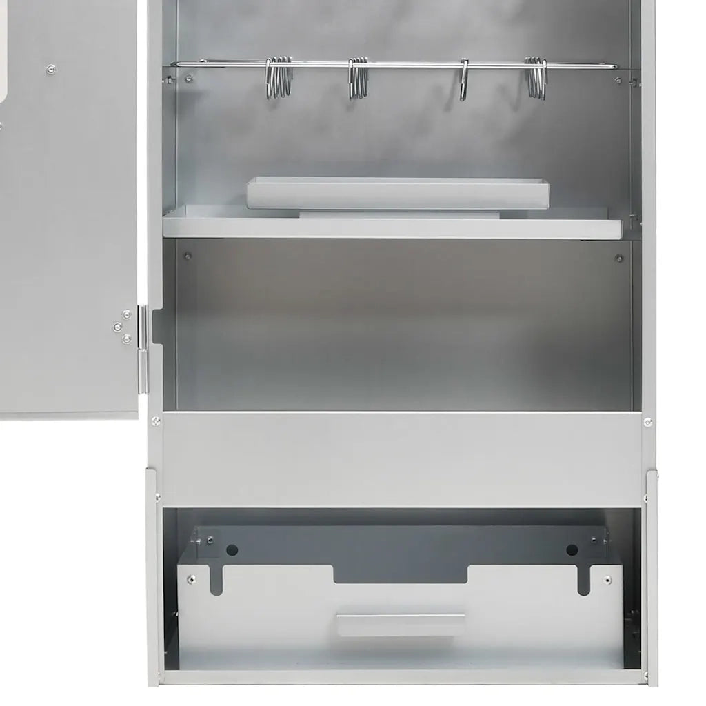 Forno Affumicatore BBQ con Tavolino in Acciaio Zincato 3187615