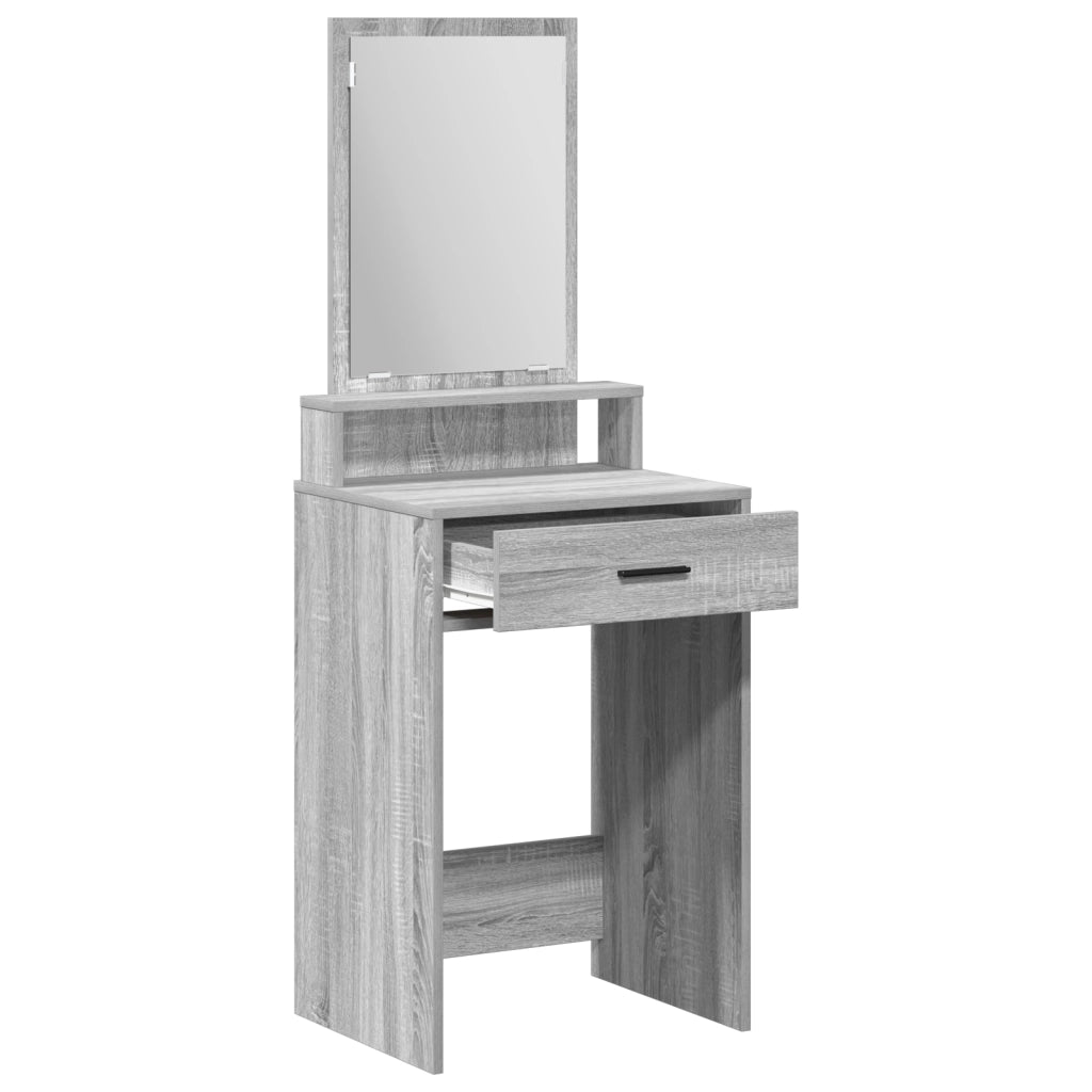 Tavolo da trucco  con cassetti Grigio Sonoma 50x41x140 cm
