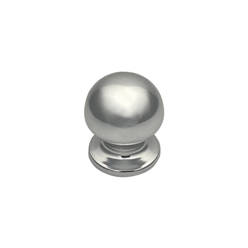 Pomolo fisso per porta SAGUATTI 169/50AB in alluminio argento lucido