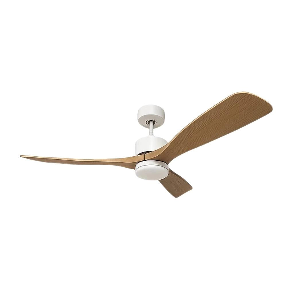 Optonica 19108 ventilatore soffitto led 18w 3cct bianco con pale effetto legno