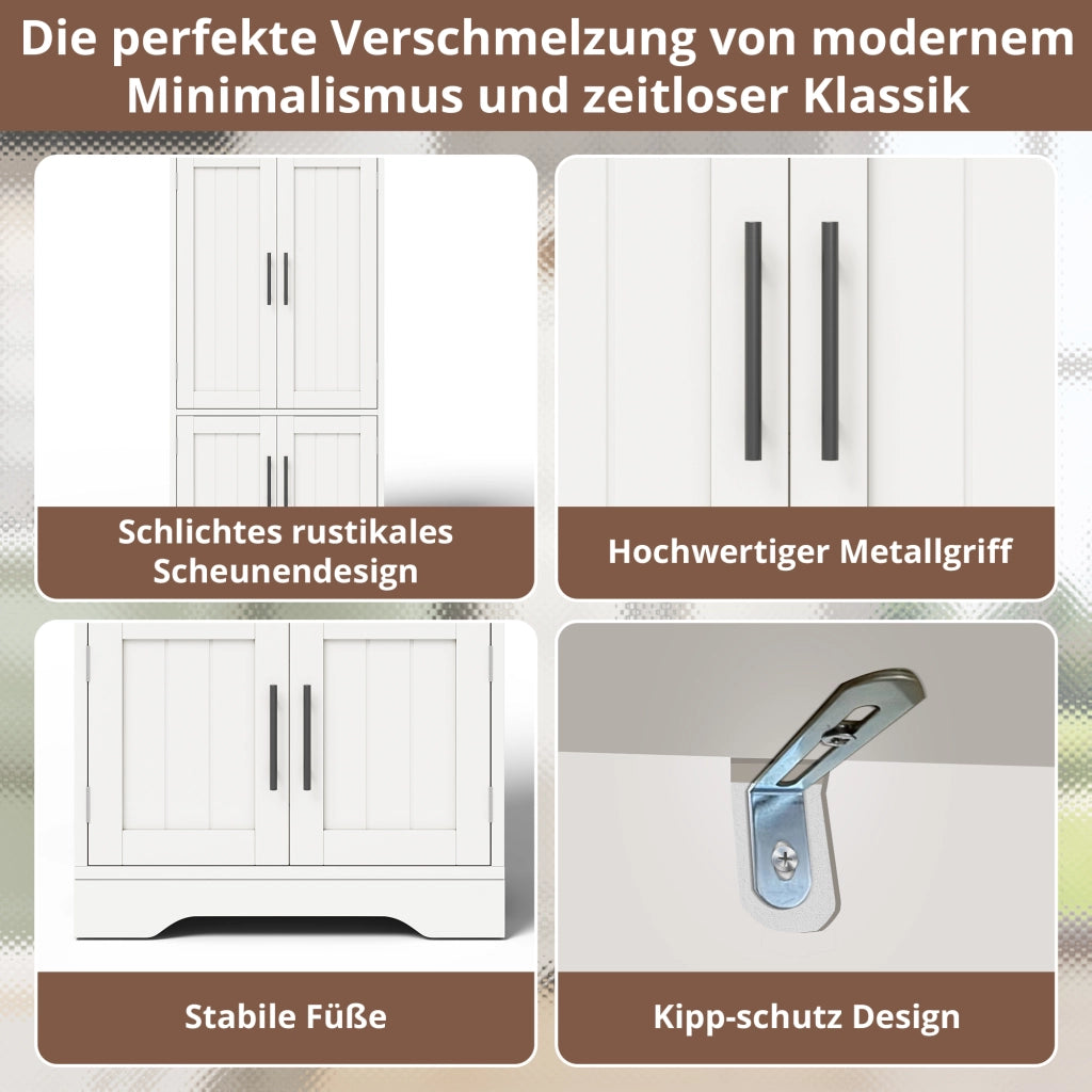 ARMADIO Alto 120x60x40 cm MDF Bianco con luce LED sensore