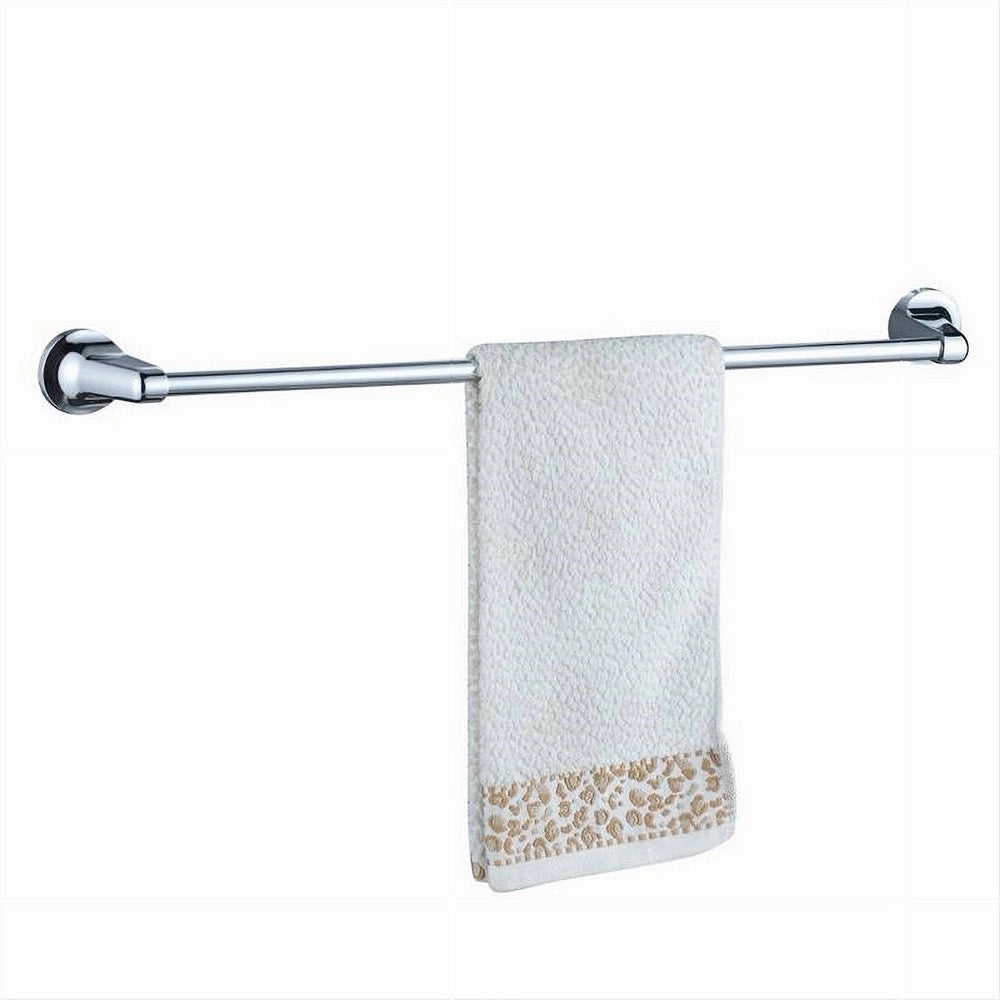 Trade Shop - Porta Asciugamani Portasciugamani Cromato 40 Cm Maniglione A Parete Bagno 79812 -