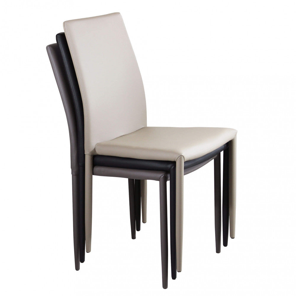 Sedia Cammie 41x50x91 h cm in Similpelle Marrone