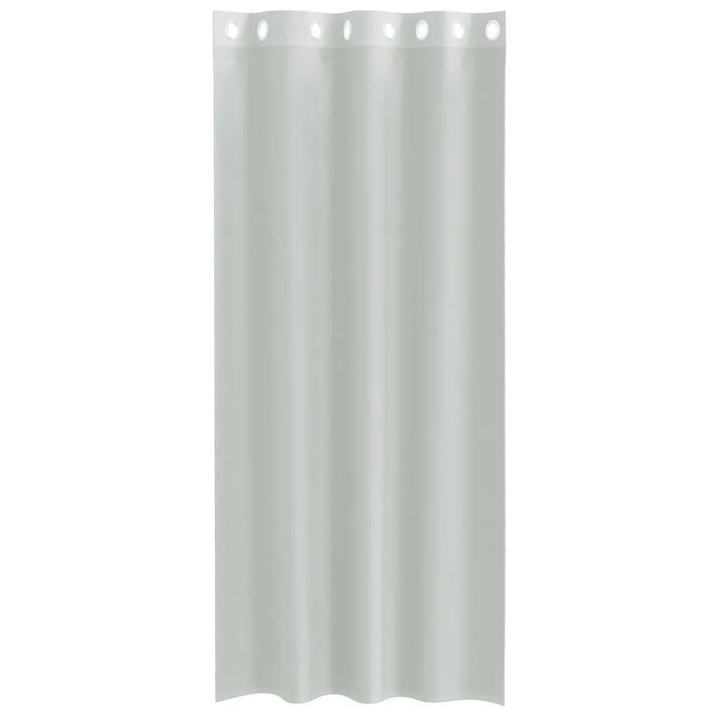 Tende in Voile con Occhielli 2 pz Grigio Chiaro 140x245 cm