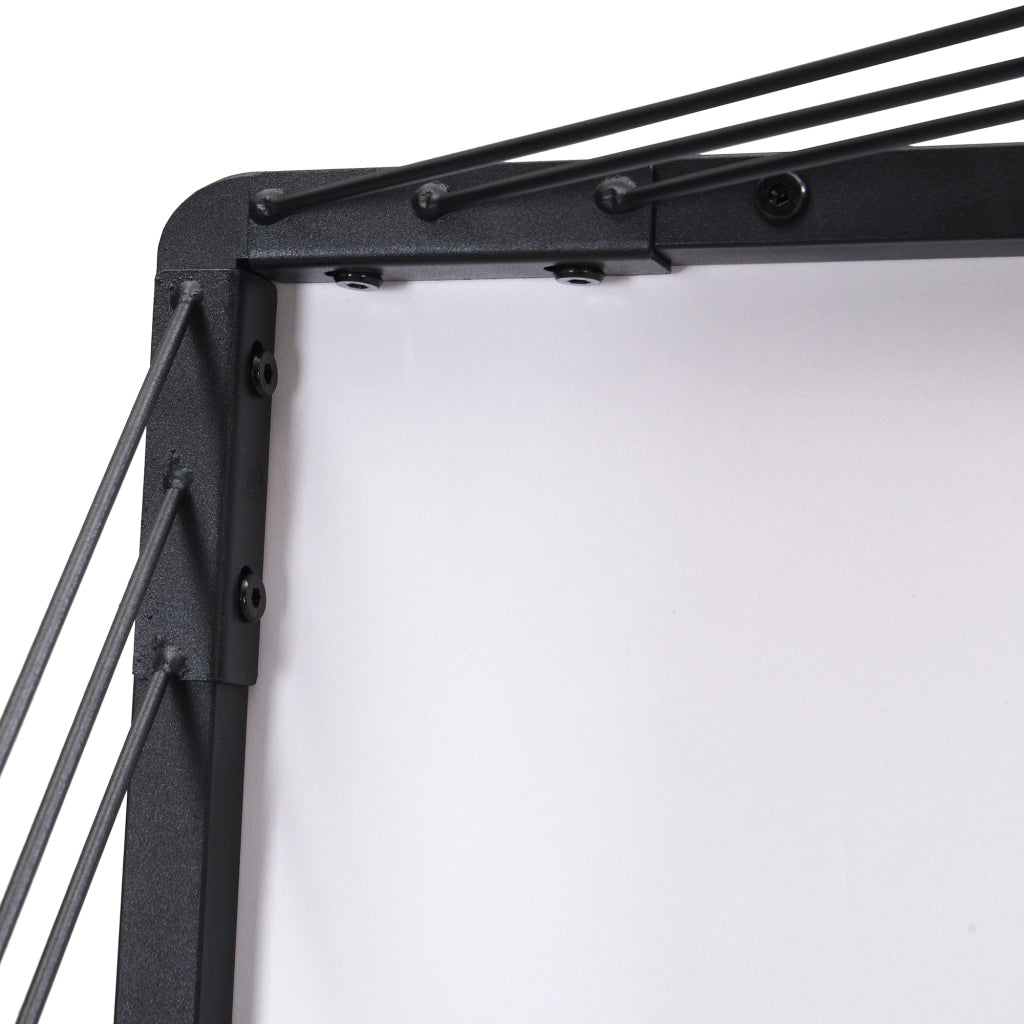 Set di 2 tavolini da caffè 60x60x45 cm e 45x45x40 cm; effetto marmo lucido; MDF; bianco nero