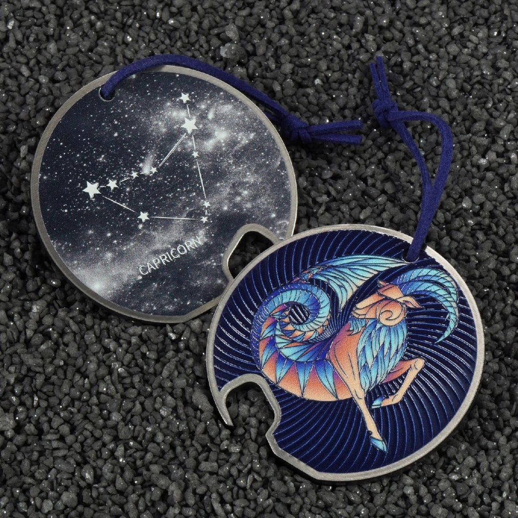 Apribottiglie in metallo KADAX, regalo con segno zodiacale Capricorno, resistente