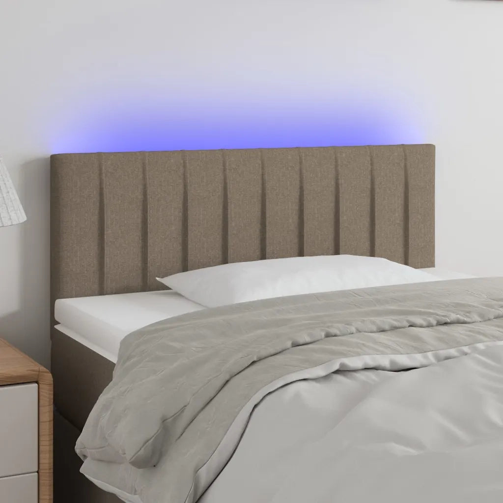Testiera a LED-Testata con LED Tortora 80x5x78/88 cm in Tessuto 348616