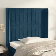 Testiera ad Orecchio Blu Scuro 103x16x118/128 cm in Velluto 3119864