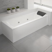 Vasca da bagno idromassaggio 190x80 a 6 JET bianco lucido con cuscino antibatterico Ypsilon