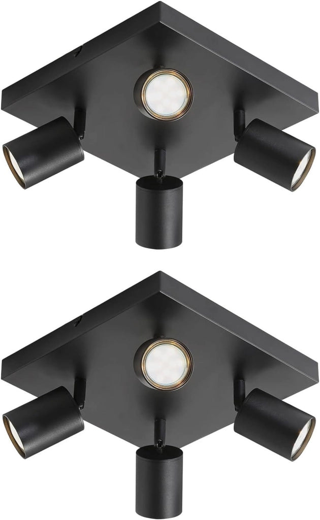 ZMH Faretto da soffitto 4 luci GU10 orientabili 330° per corridoio
