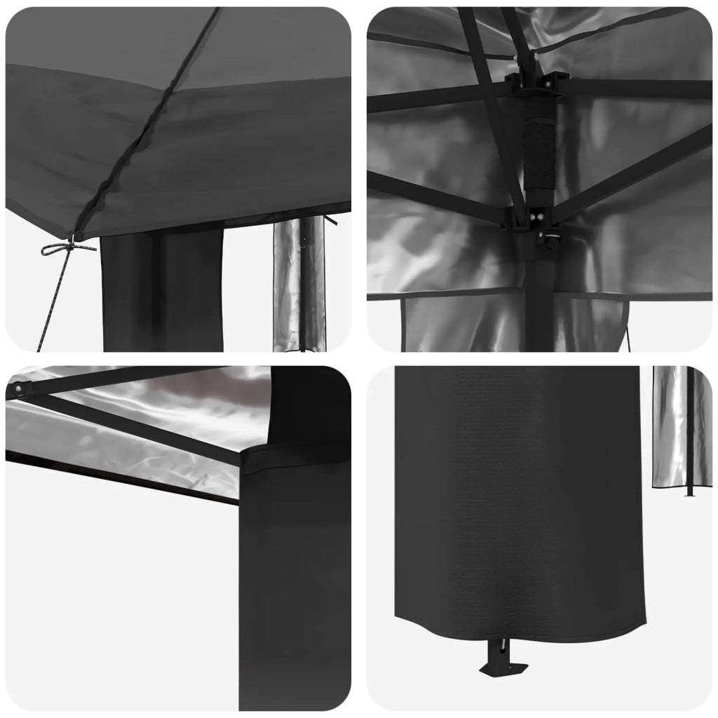 Gazebo senza Parete 2,6 x 2,6 m Grigio chiaro e Antracite 42036802