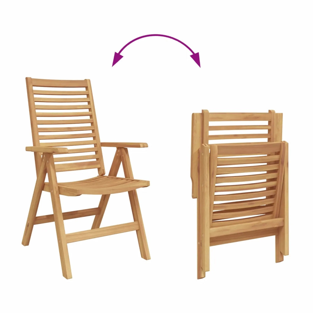 Sedia da Giardino 4 pcs Marrone 52 x 64.5 x 108 cm