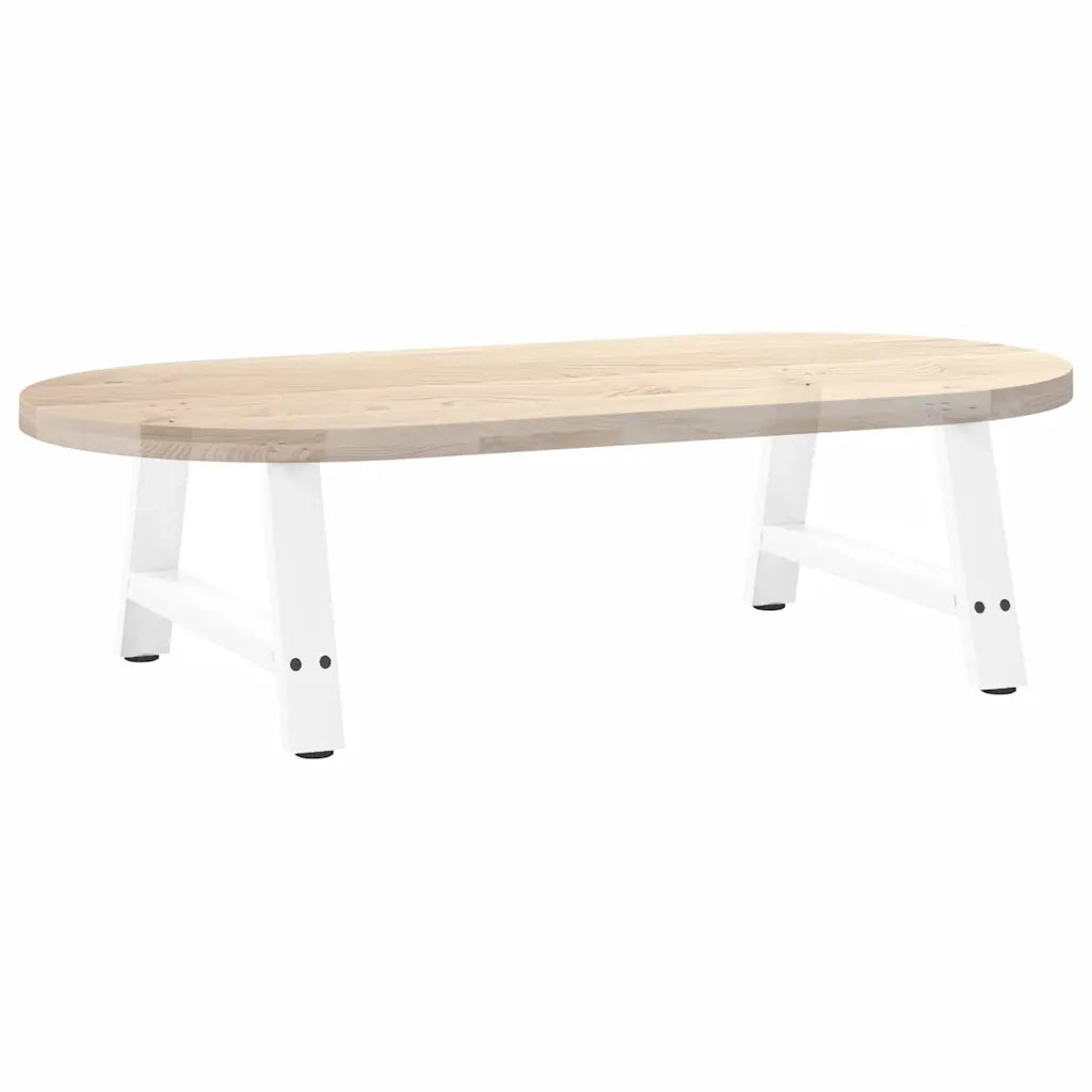 Gambe per Tavolino da Caff¨¨ a Forma di A 2 pz-Set di 2 Gamba per Tavolo Bianche 70x(30-31) cm Acciaio