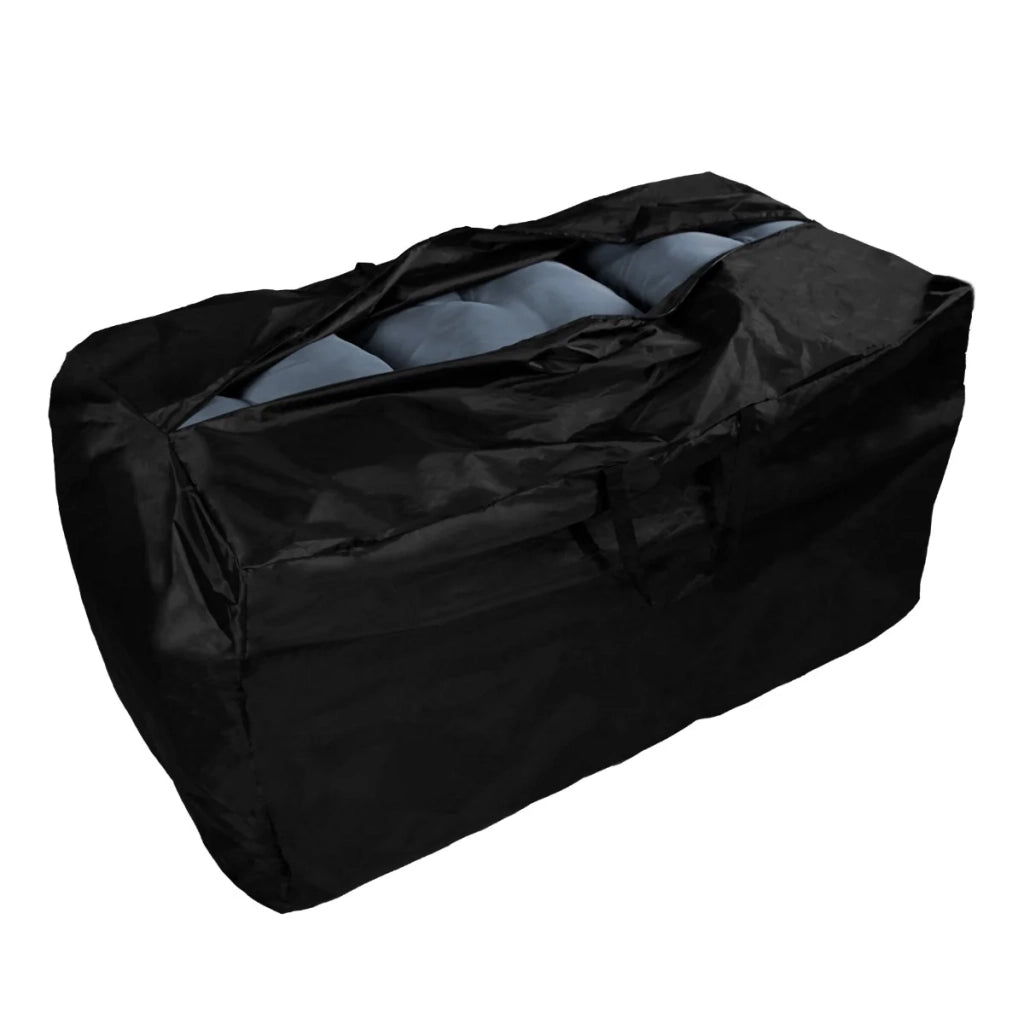 Rattan Box da giardino Grigio Grande 138cm Cassapanca per cuscini 582L