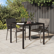 Tavolo da Pranzo da Giardino Marrone 90x90x75 cm Polyrattan