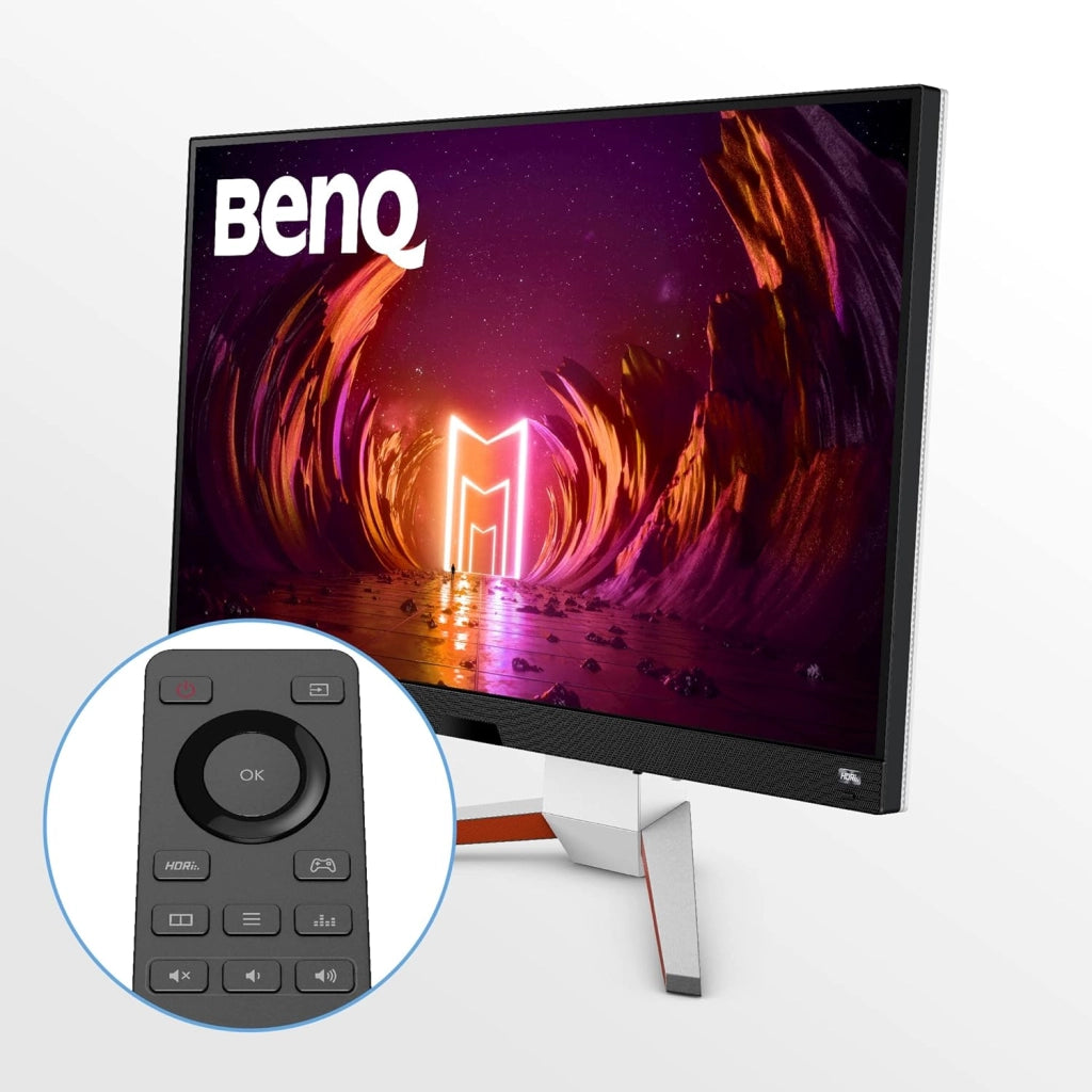 MOBIUZ EX3210U Monitor Gaming Bianco 32" 4K UHD IPS 144Hz 1ms, HDMI 2.1, FreeSync, HDR600, 98% P3, 99% Adobe RGB, Eye-Care, Telecomando, Altoparlanti 2.1, Compatibile PS5/Xbox Series X 4K a 120Hz