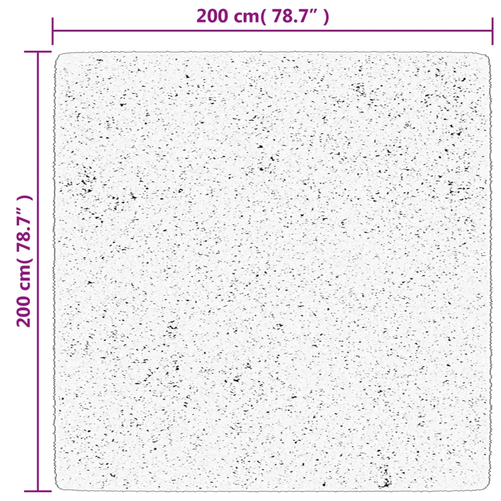 Tappeto a Pelo Corto HUARTE Morbido e Lavabile Sabbia 200x200cm 375061