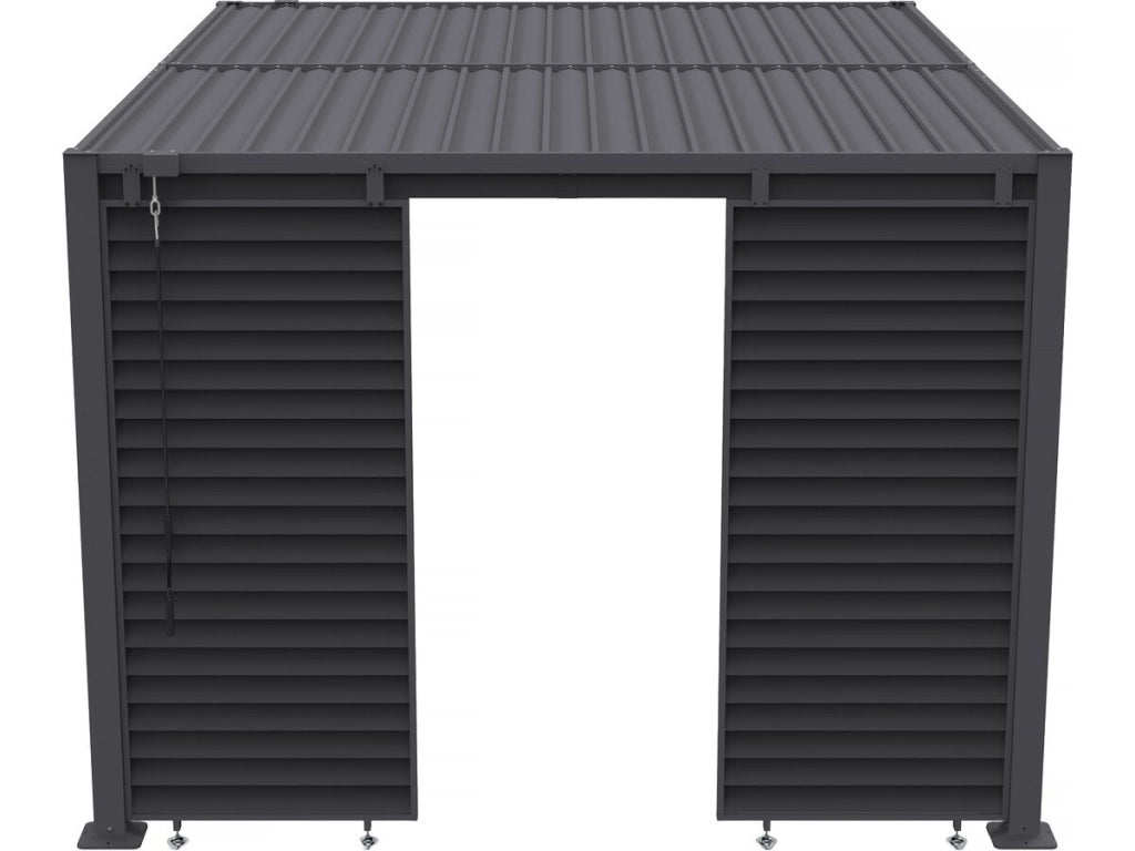 Persiana in acciaio zincato "Clifford" per pergola bioclimatica - 92 x 4 x 208 cm - Grigio
