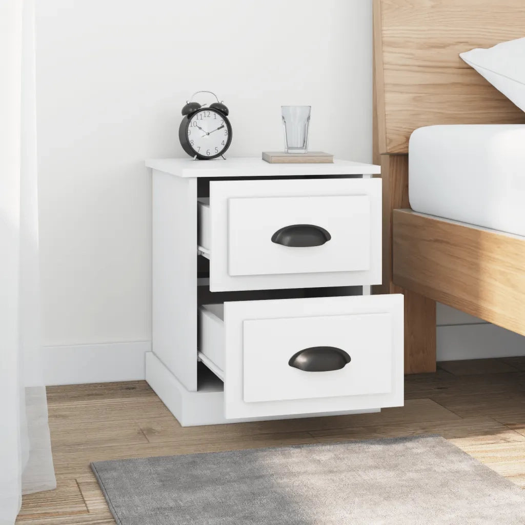 Comodini 2 pz Bianchi 39x39x47,5 cm in Legno Multistrato 816145