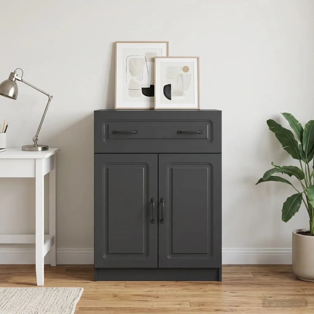 Credenza Nero 66 x 34,5 x 87 cm Legno ingegnerizzato 895786