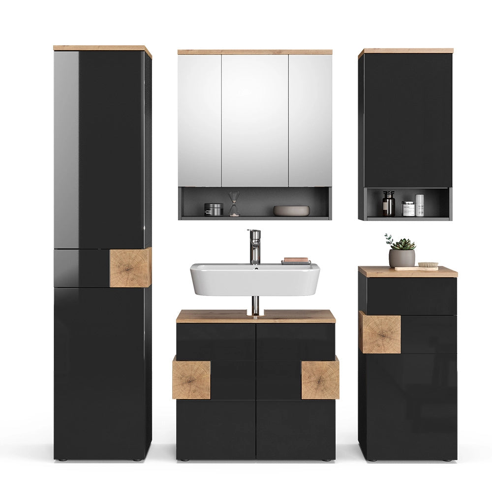 Set di mobili da bagno Eden Antracite 5 parti Vicco