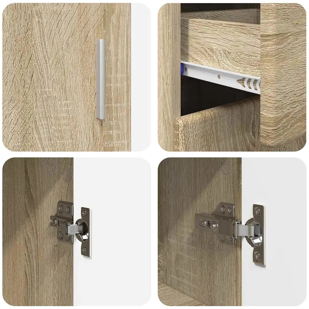 Credenza con porta FLORIN Rovere Sonoma 88,5 x 30,5 x 73 cm 880313